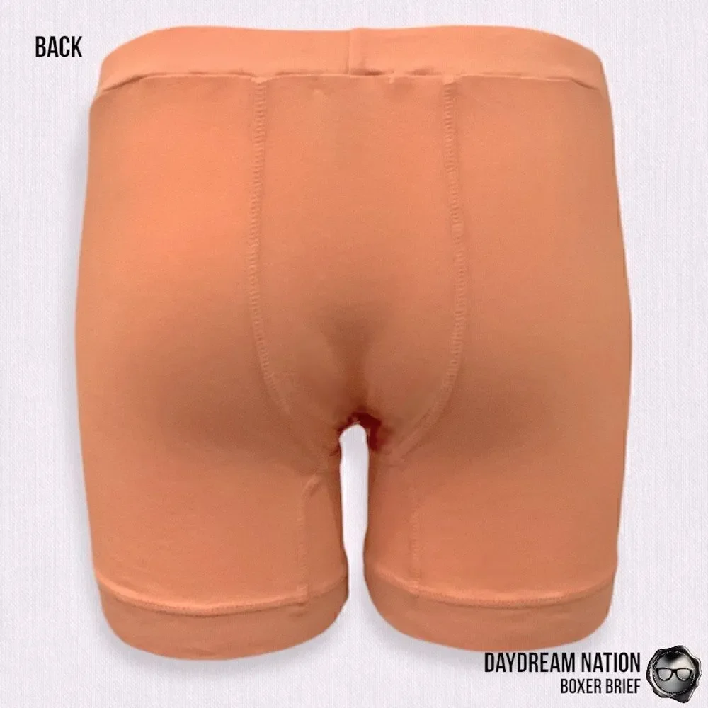 DOLLS KILL DAYDREAM NATION WOMEN’S BOXER BRIEF BOY SHORTS IN CORAL PINK SMALL